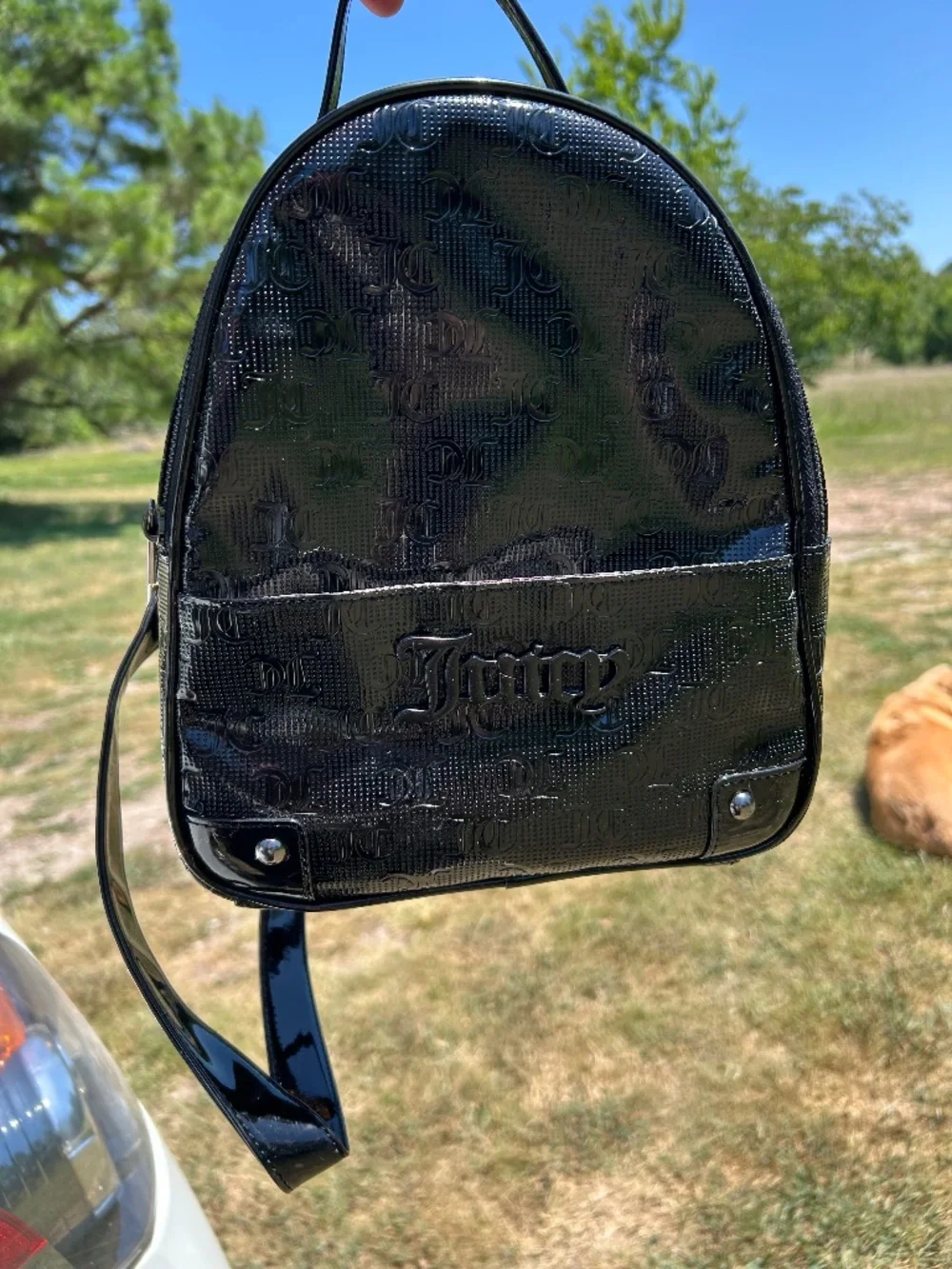 Black juicy couture mini backpack